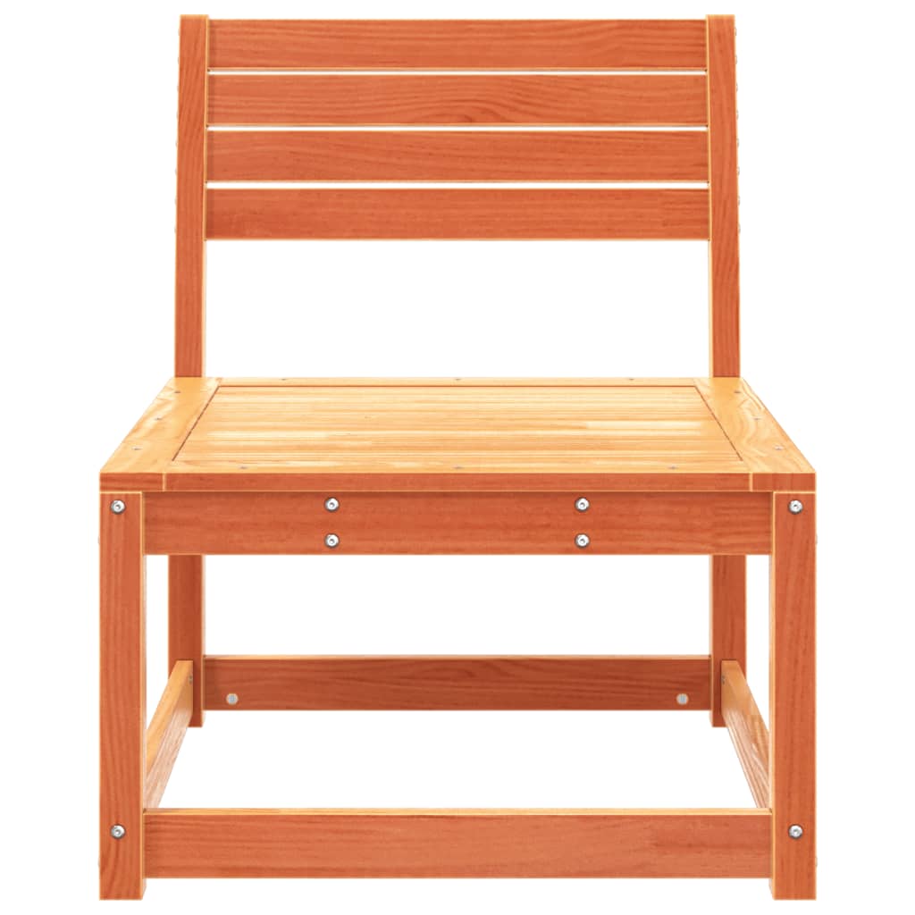 vidaXL Canapé de jardin marron cire en bois de pin massif