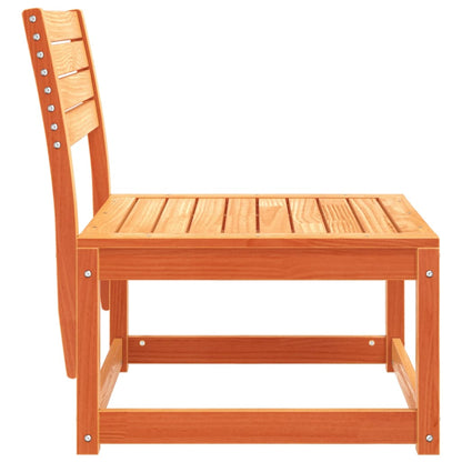 vidaXL Canapé de jardin marron cire en bois de pin massif
