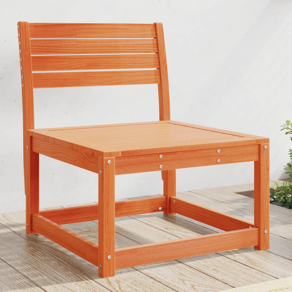 vidaXL Canapé de jardin marron cire en bois de pin massif