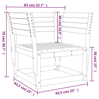 vidaXL Chaise de jardin en pin massif