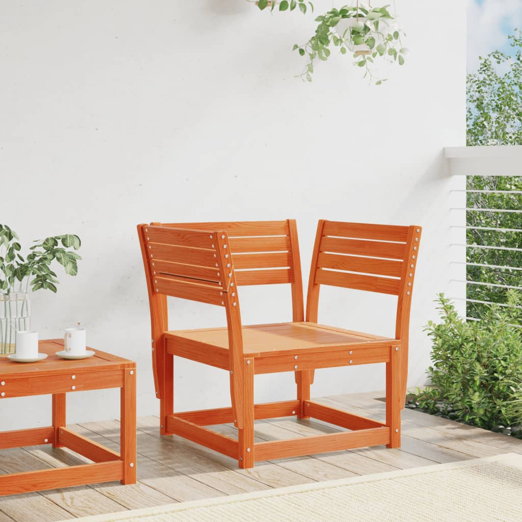 vidaXL Chaise de jardin marron miel, pin massif