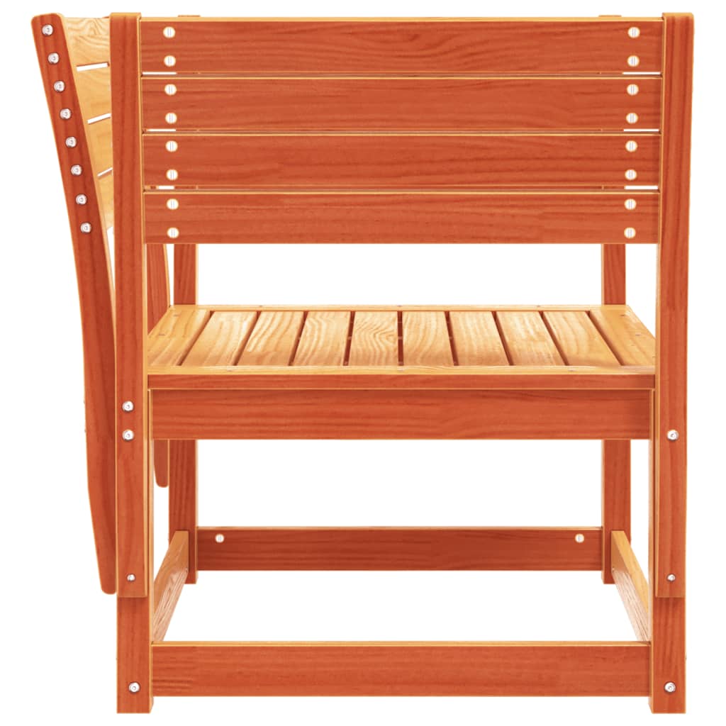 vidaXL Chaise de jardin marron miel, pin massif