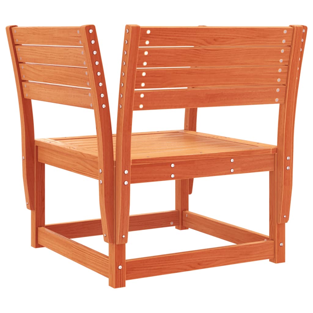 vidaXL Chaise de jardin marron miel, pin massif