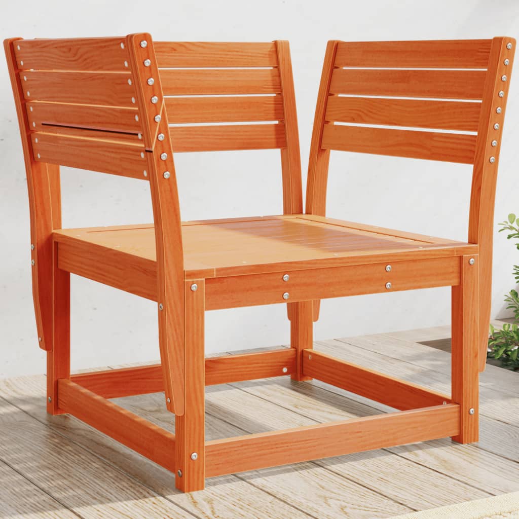 vidaXL Chaise de jardin marron miel, pin massif