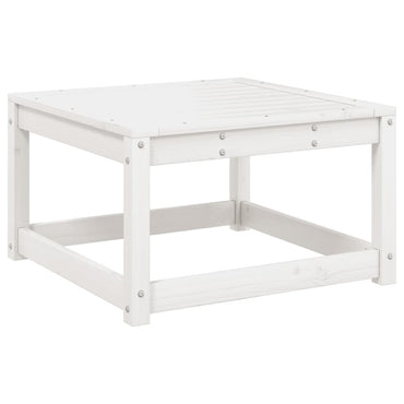 vidaXL Tabouret de jardin blanc en pin massif