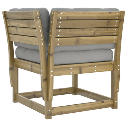 vidaXL Canapé d'angle de jardin avec coussins 73x73x78 cm Bois de pin imprégné