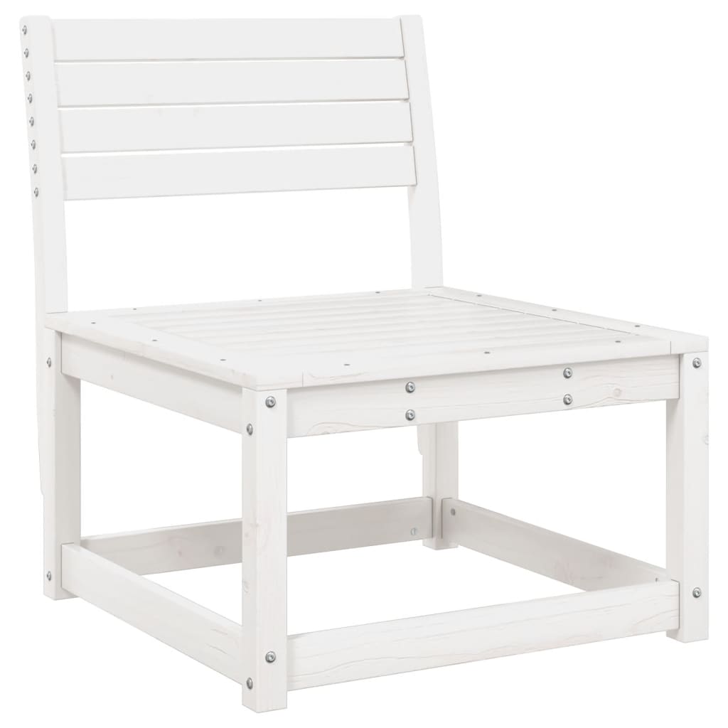 vidaXL Canapé de jardin avec coussins Blanc Pin massif