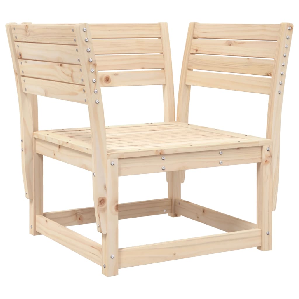 vidaXL Canapé de jardin avec accoudoirs et coussins Bois de pin massif