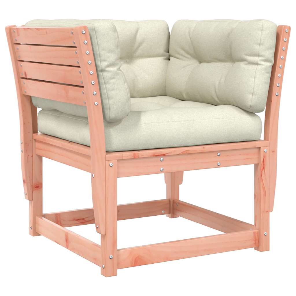 vidaXL Canapé de jardin avec accoudoirs et coussins en bois de douglas massif