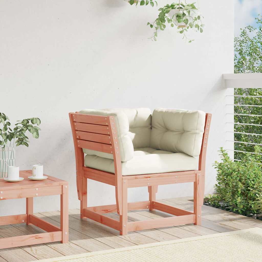 vidaXL Canapé de jardin avec accoudoirs et coussins en bois de douglas massif