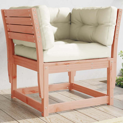 vidaXL Canapé de jardin avec accoudoirs et coussins en bois de douglas massif