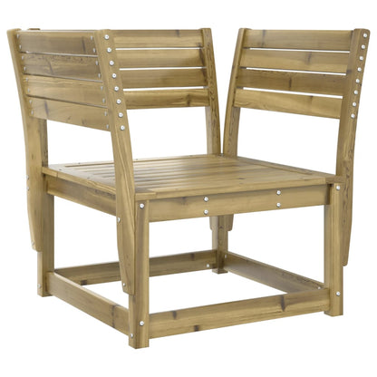 vidaXL Gartensofa mit Armlehnen und Kissen Kiefernholz Imprägniert