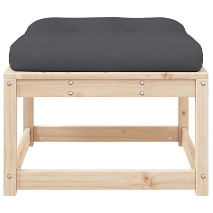 vidaXL Gartenhocker mit Kissen Massivholz Kiefer