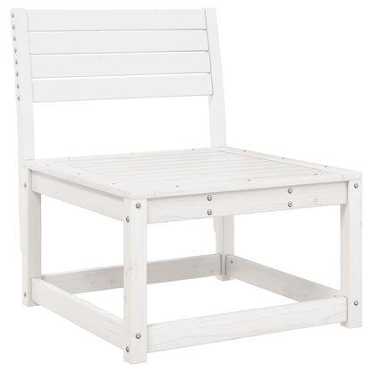 vidaXL Gartensofas mit Kissen 2 Stk. Weiß Massivholz Kiefer