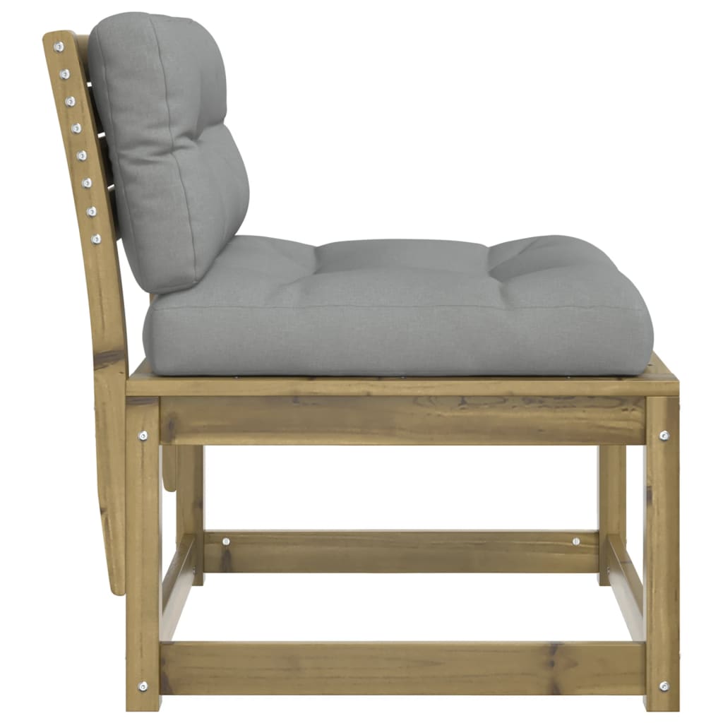 vidaXL Gartensofas mit Kissen 2 Stk. Kiefernholz Imprägniert