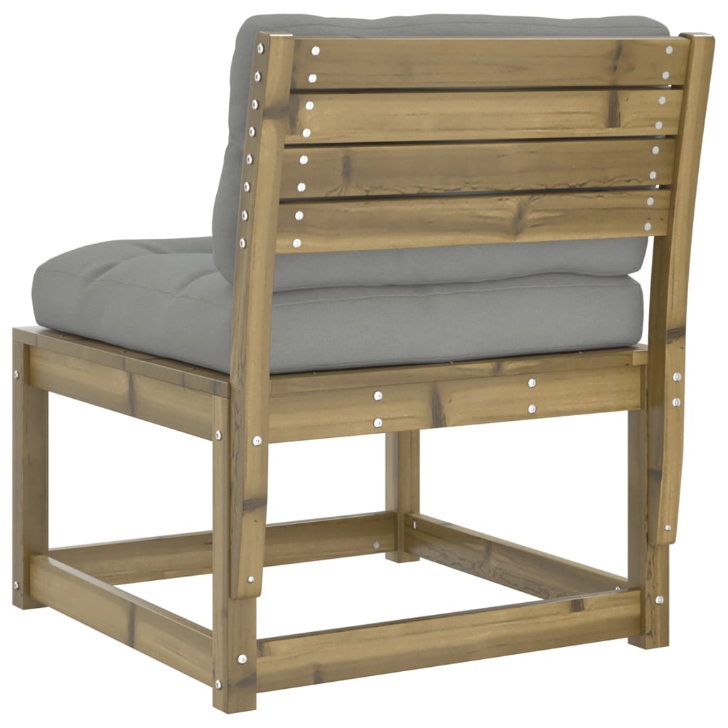 vidaXL Gartensofas mit Kissen 2 Stk. Kiefernholz Imprägniert