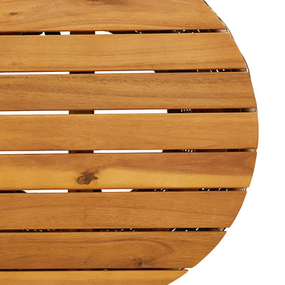 vidaXL Table d'appoint de jardin en forme de tambour beige en rotin synthétique et bois massif