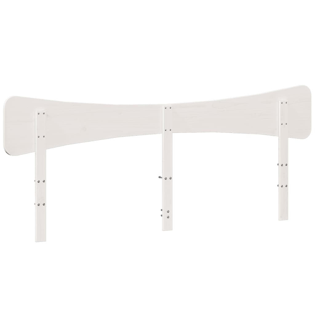 vidaXL Kopfteil Weiß 200 cm Massivholz Kiefer