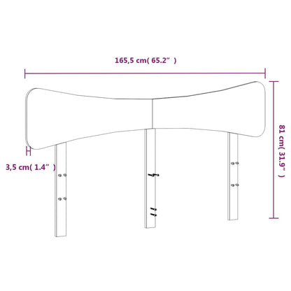 vidaXL Kopfteil Wachsbraun 160 cm Massivholz Kiefer