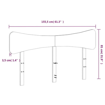 vidaXL Kopfteil Weiß 150 cm Massivholz Kiefer