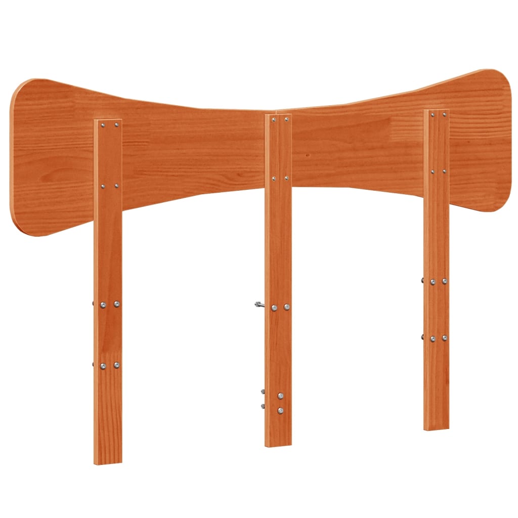 vidaXL Kopfteil Wachsbraun 120 cm Massivholz Kiefer