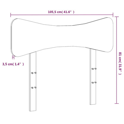vidaXL Kopfteil Weiß 100 cm Massivholz Kiefer