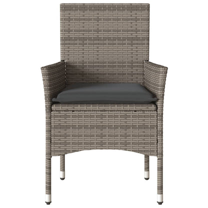 vidaXL Chaises de jardin avec coussins 2 pcs Gris Résine tressée