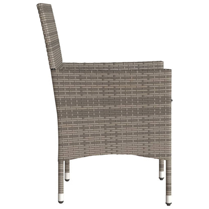 vidaXL Chaises de jardin avec coussins 2 pcs Gris Résine tressée