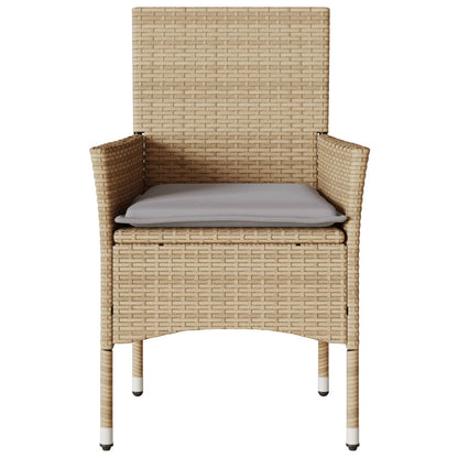 vidaXL Chaises de jardin avec coussins 2 pcs. Rotin synthétique beige