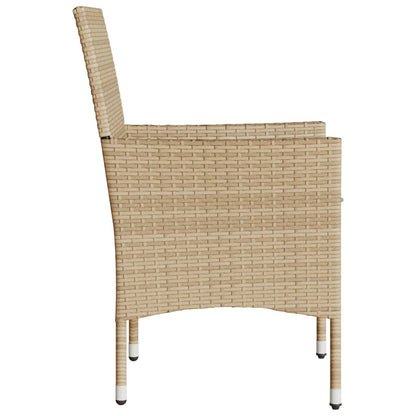 vidaXL Chaises de jardin avec coussins 2 pcs. Rotin synthétique beige