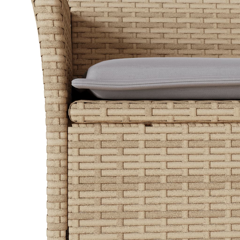 vidaXL Chaises de jardin avec coussins 2 pcs. Rotin synthétique beige