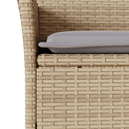 vidaXL Chaises de jardin avec coussins 2 pcs. Rotin synthétique beige