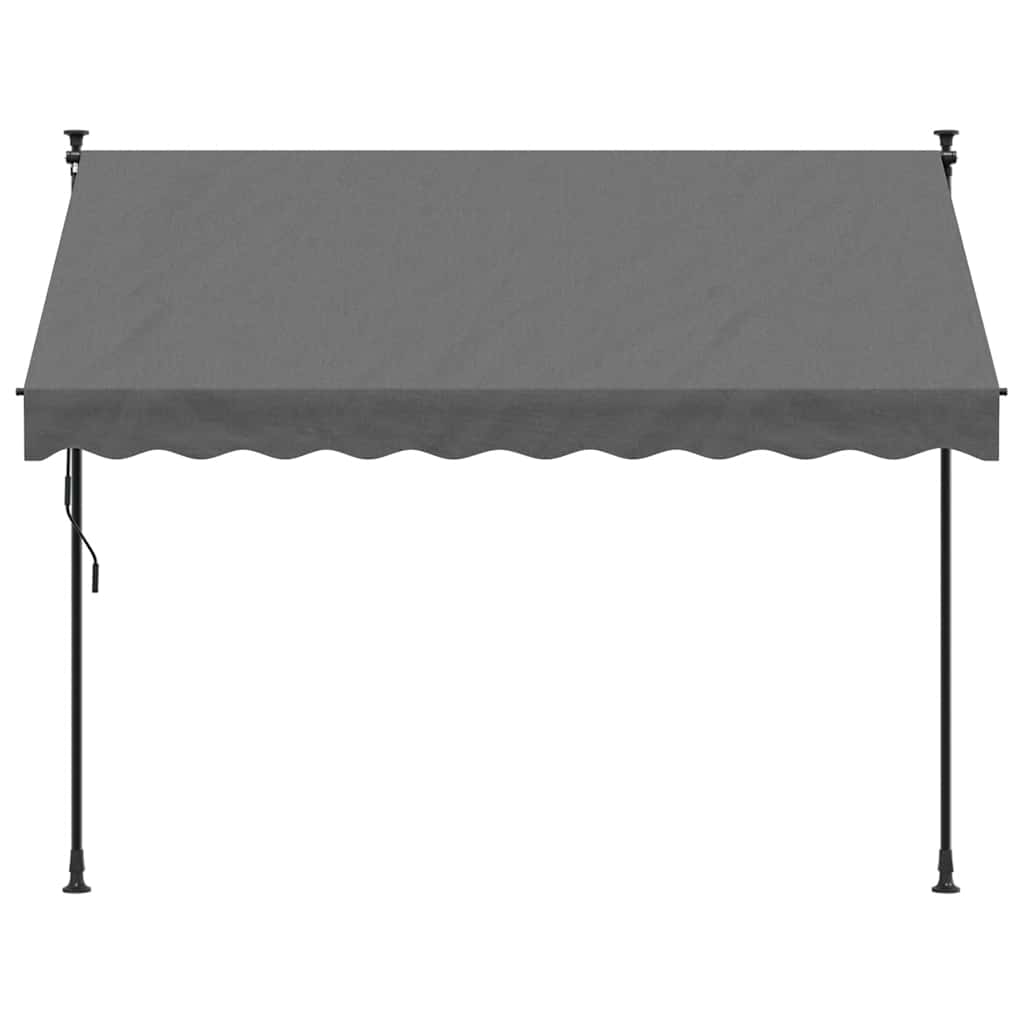 vidaXL Markise Einziehbar Anthrazit 250x150 cm Stoff und Stahl