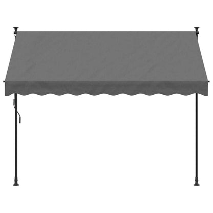vidaXL Markise Einziehbar Anthrazit 250x150 cm Stoff und Stahl