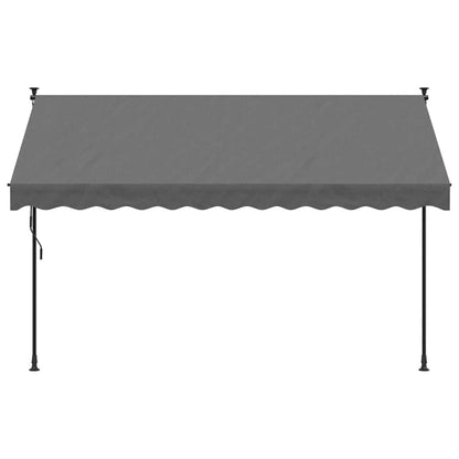 vidaXL Markise Einziehbar Anthrazit 300x150 cm Stoff und Stahl