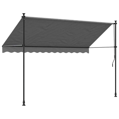 vidaXL Markise Einziehbar Anthrazit 300x150 cm Stoff und Stahl