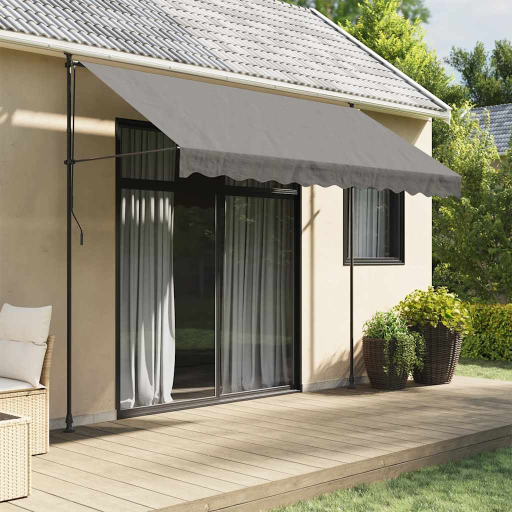 vidaXL Markise Einziehbar Anthrazit 300x150 cm Stoff und Stahl