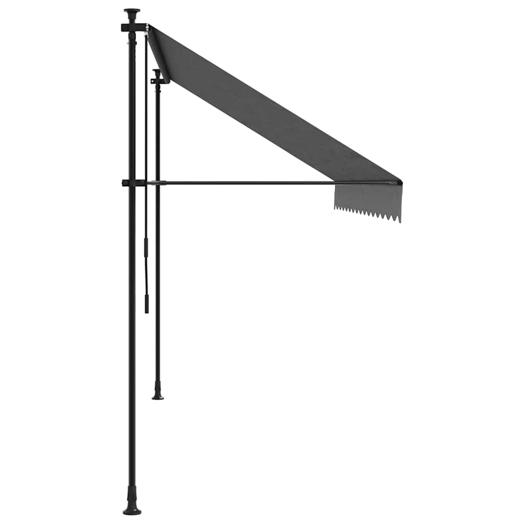 vidaXL Markise Einziehbar Anthrazit 350x150 cm Stoff und Stahl