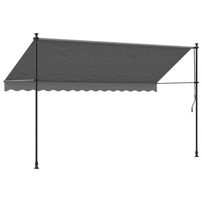 vidaXL Markise Einziehbar Anthrazit 350x150 cm Stoff und Stahl
