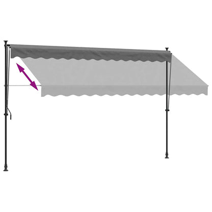 vidaXL Markise Einziehbar Anthrazit 350x150 cm Stoff und Stahl