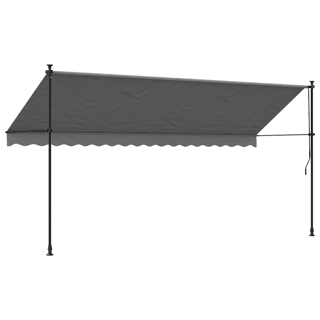 vidaXL Markise Einziehbar Anthrazit 400x150 cm Stoff und Stahl