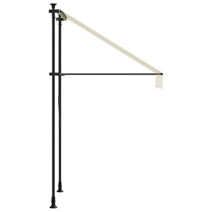vidaXL Markise Einziehbar Creme 100x150 cm Stoff und Stahl