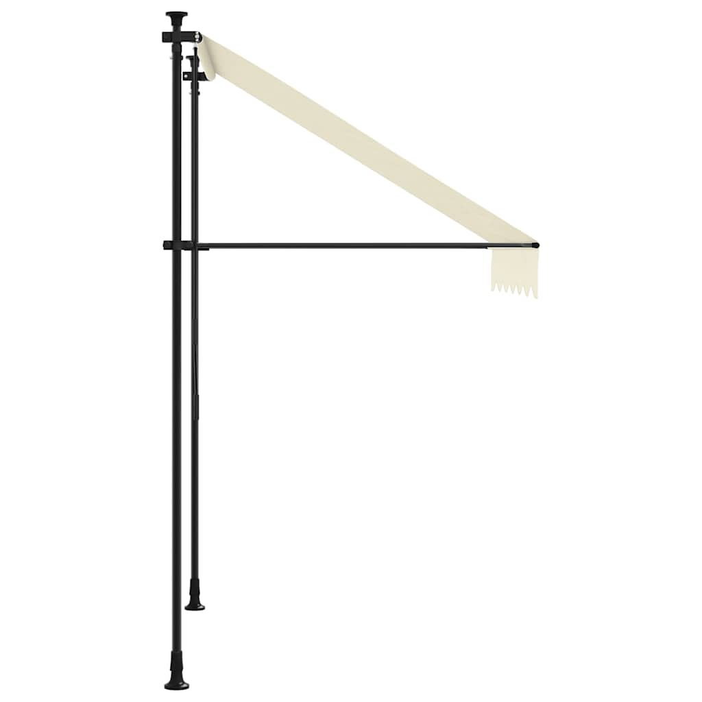 vidaXL Markise Einziehbar Creme 200x115 cm Stoff und Stahl