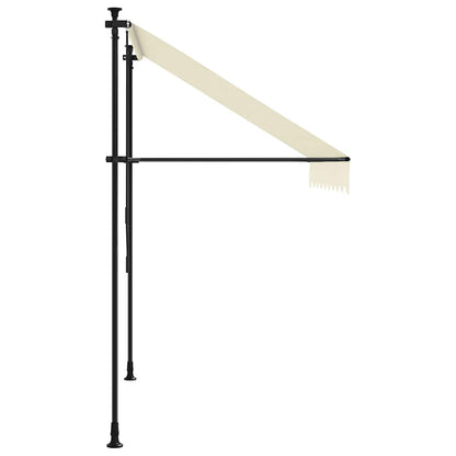 vidaXL Markise Einziehbar Creme 250x150 cm Stoff und Stahl