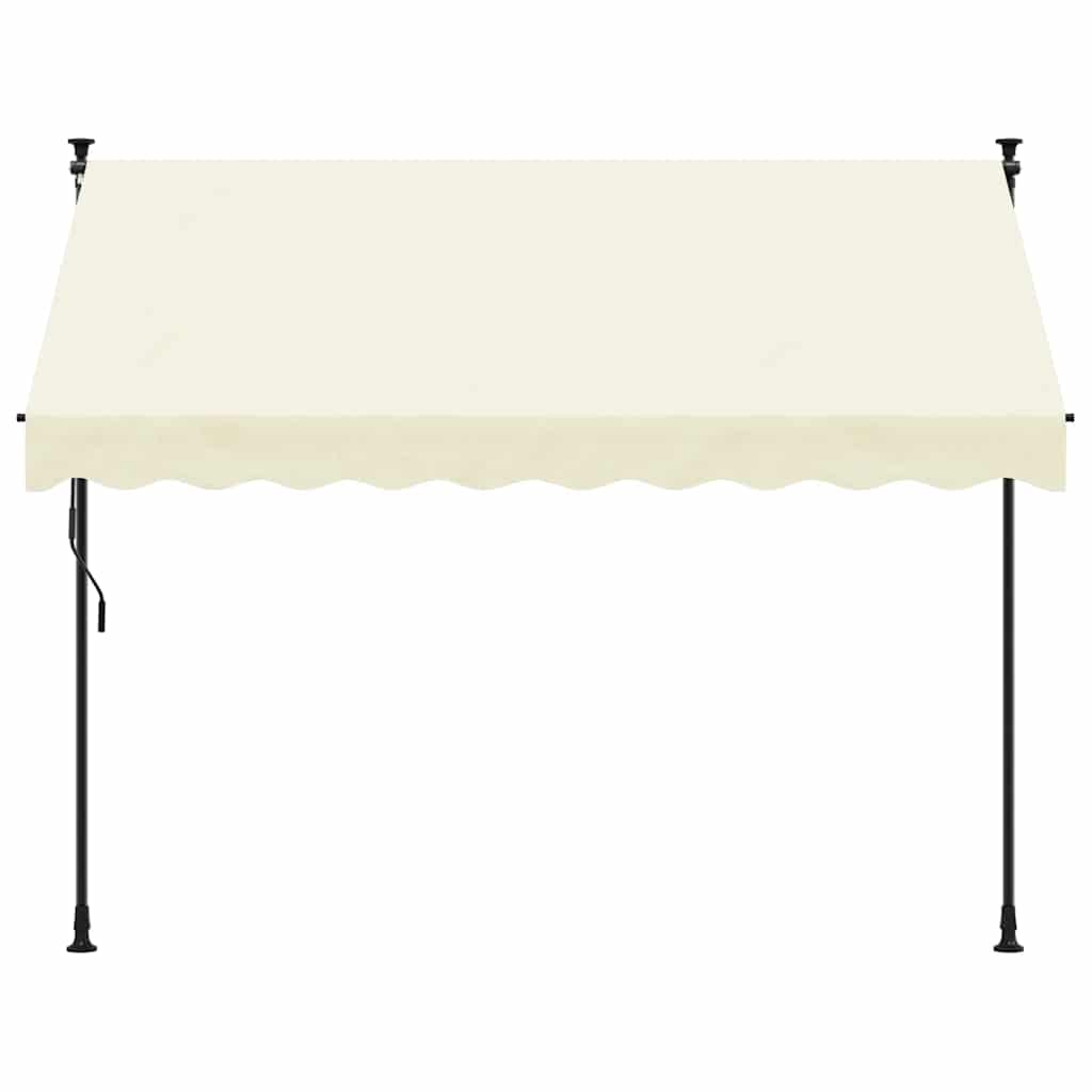 vidaXL Markise Einziehbar Creme 300x150 cm Stoff und Stahl