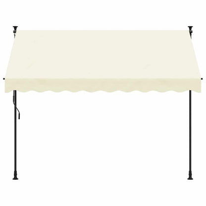 vidaXL Markise Einziehbar Creme 300x150 cm Stoff und Stahl