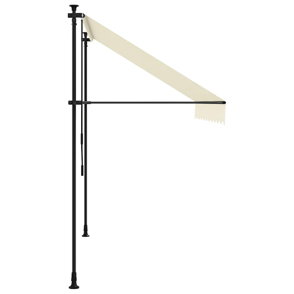 vidaXL Markise Einziehbar Creme 300x150 cm Stoff und Stahl