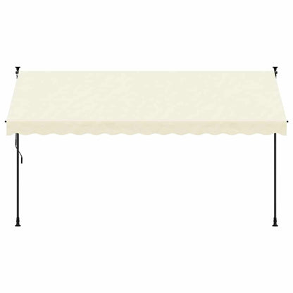 vidaXL Markise Einziehbar Creme 350x150 cm Stoff und Stahl