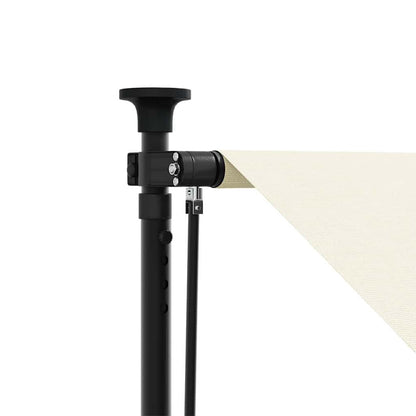 vidaXL Markise Einziehbar Creme 350x150 cm Stoff und Stahl