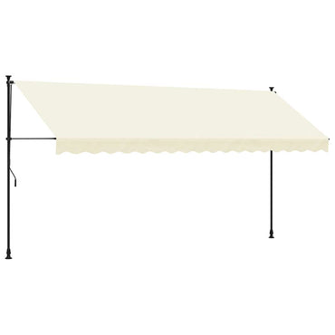 vidaXL Markise Einziehbar Creme 400x150 cm Stoff und Stahl